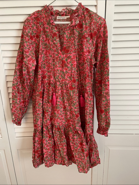 Roller Rabbit Dresses & Skirts - Roller Rabbit Pink Floral Tassel Tiered Dress